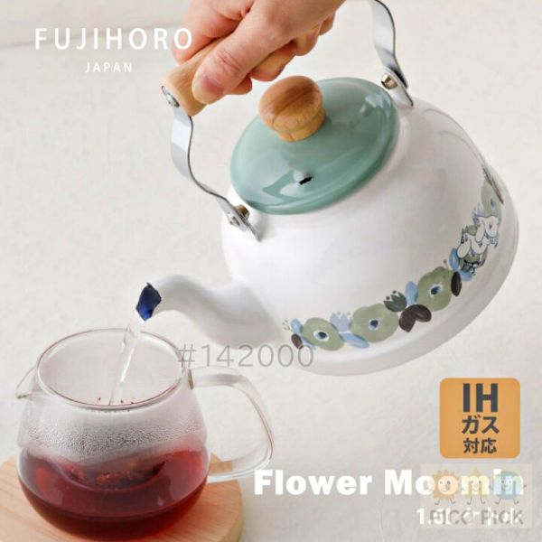 日本FUJIHORO 富士琺瑯 × Moomin Flower Garden 系列｜牛奶鍋／雙耳湯鍋／保鮮盒／水壺／馬克杯｜可直火加熱 