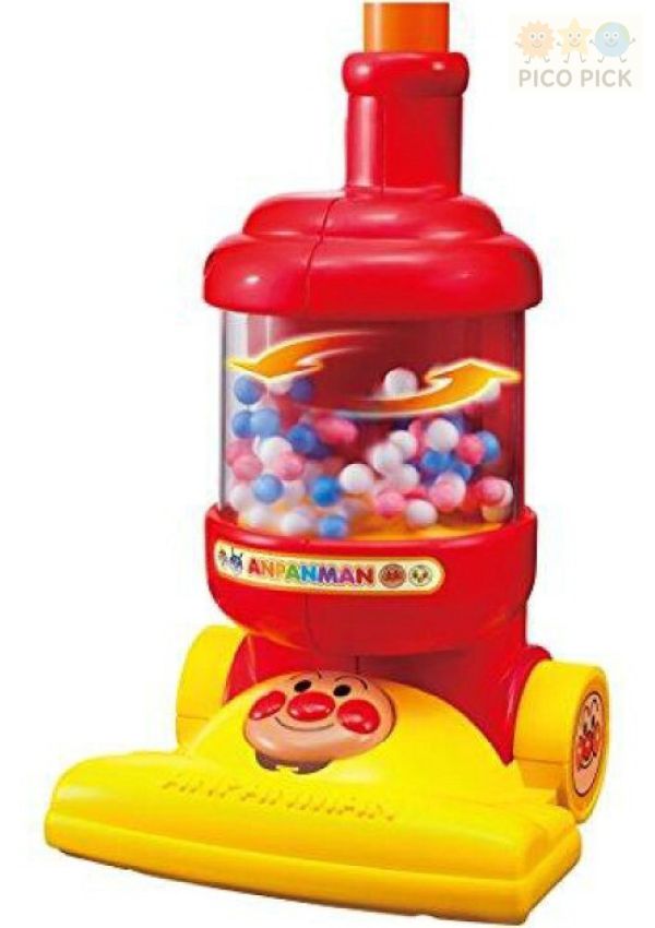 日本直送｜正版ANPANMAN 麵包超人 直立式玩具吸塵器｜兒童角色扮演家家酒｜彩色滾珠吸塵器｜掃地遊戲玩具 
