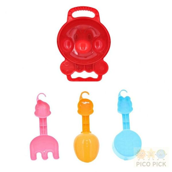 日本 正版麵包超人 沙灘玩具組 沙子模具玩具 戲沙工具組 