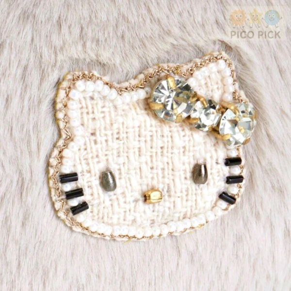 日本直送 Hello Kitty × MAYGLOBE 毛絨刺繡小物包｜化妝包｜收納包｜絨毛化妝袋 Hello Kitty x Mayglobe