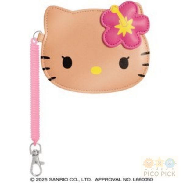 日本直送 預購請私訊｜八月到貨｜｜Hello Kitty造型票卡夾 兩款可選（夏威夷花款／豹紋墨鏡款） 