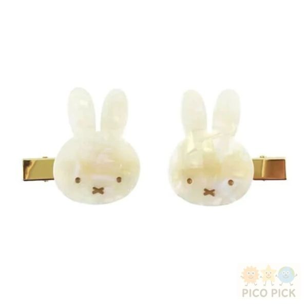 日本 直送 【Miffy】大理石紋雙入髮夾／前髮夾 米菲 