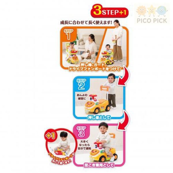 日本直送｜日本正版ANPANMAN 麵包超人 三段變身趣味推式防側翻學步車 ｜滑步車 