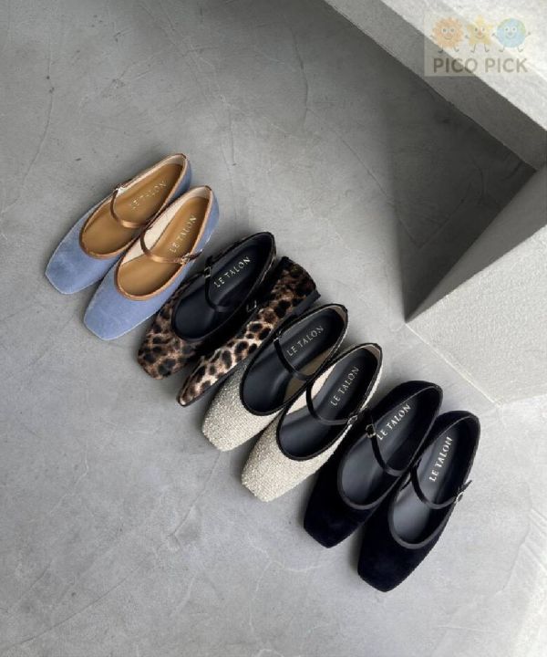 日本直送｜Le Talon 方頭瑪麗珍平底鞋（多色可選） 