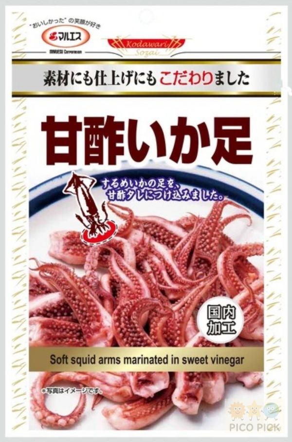 日本直送｜Maruesu三款魷魚點心組合【甘醋魷魚腳／一夜乾風魷魚鬚／櫻花木燻製魷魚絲】 