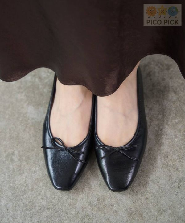 日本直送｜Le Talon 法式方頭蝴蝶結芭蕾平底鞋（多色可選） 