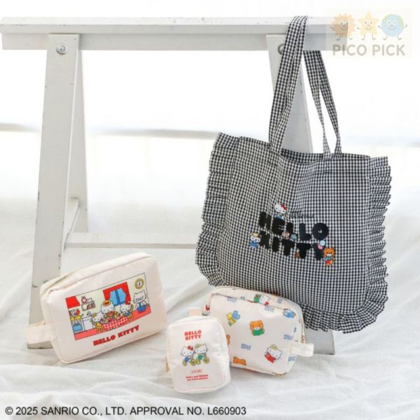 日本ACcommode × Hello Kitty 荷葉邊托特包 
