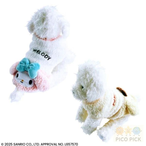 日本 正版Sanrio 三麗鷗 寵物毛絨衣 狗狗衣服 貓狗保暖衣 