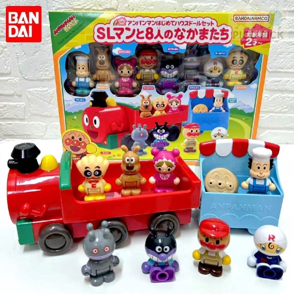 日本直送｜麵包超人 大型SL曼列車＋8款角色人偶套裝（含拖車與麵包配件） 