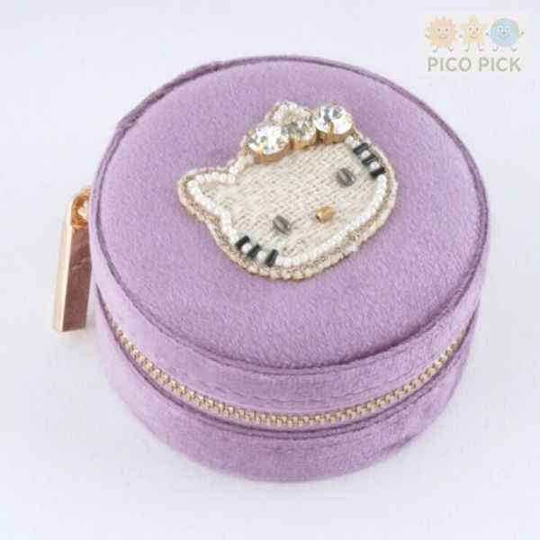 日本聯名｜Hello Kitty × MAYGLOBE 圓形首飾收納珠寶包 