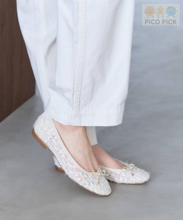 日本直送｜Le Talon 流蘇感亮片芭蕾平底鞋（3色可選） 