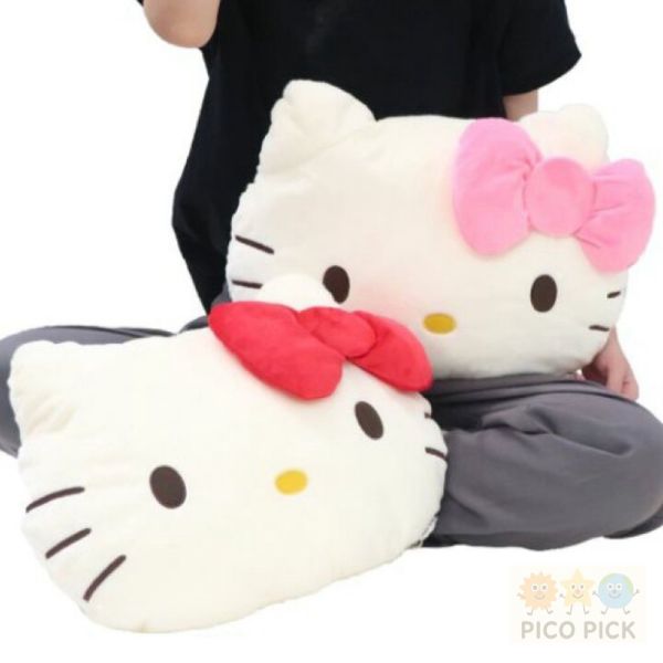 日本三麗鷗 Hello Kitty 臉型抱枕｜大型臉型靠墊 
