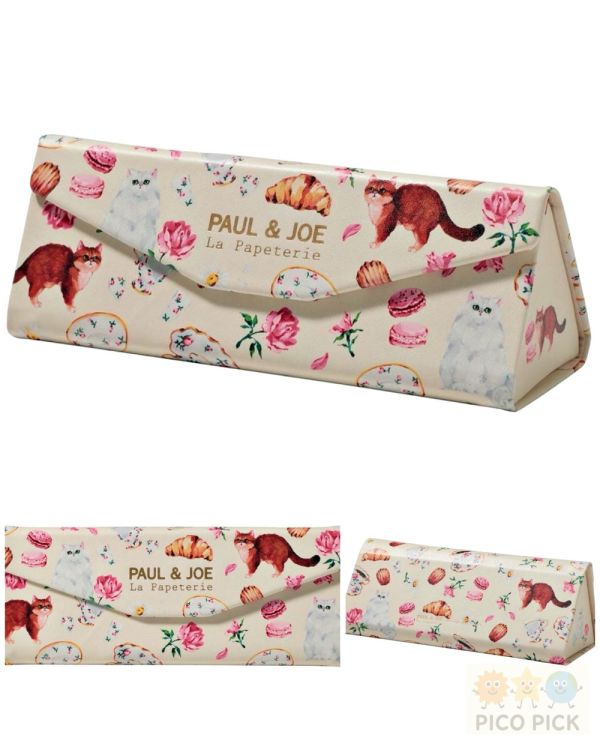 日本正版Paul & Joe 眼鏡盒 9款｜三角摺疊式設計 可折疊不佔空間 內附眼鏡布（Paul & Joe） 