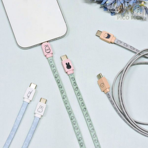 日本直送 Gourmandise Miffy 造型 USB 充電傳輸線｜1.2m Miffy 充電線、Miffy 傳輸線、Miffy USB Type-C、Miffy Type-C 線、Miffy 手機充電線、Miffy 安卓充電線、米飛兔充電線、米飛兔傳輸線、米飛兔USB線、米飛兔Type-C、Boris 充電線、Boris USB-C、Miffy周邊、日本正版Miffy、日本空運直送Miffy、Miffy 電子周邊、Miffy 手機配件