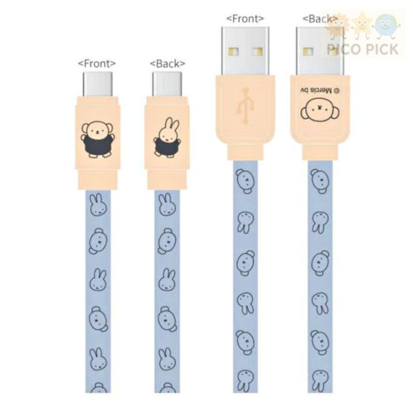 日本直送 Gourmandise Miffy 造型 USB 充電傳輸線｜1.2m Miffy 充電線、Miffy 傳輸線、Miffy USB Type-C、Miffy Type-C 線、Miffy 手機充電線、Miffy 安卓充電線、米飛兔充電線、米飛兔傳輸線、米飛兔USB線、米飛兔Type-C、Boris 充電線、Boris USB-C、Miffy周邊、日本正版Miffy、日本空運直送Miffy、Miffy 電子周邊、Miffy 手機配件