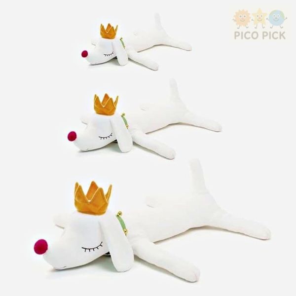 日本直送 奈良美智 Pup King 王冠小狗娃娃｜S／M／L 尺寸可選｜奈良美智娃娃｜寂寞的大狗｜狗娃娃｜青森犬 ｜Pup King ｜黑天使 