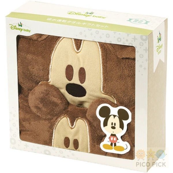 日本直送｜Disney baby 吸水速乾毛巾禮盒組（米妮／維尼／奇奇蒂蒂／米奇） 