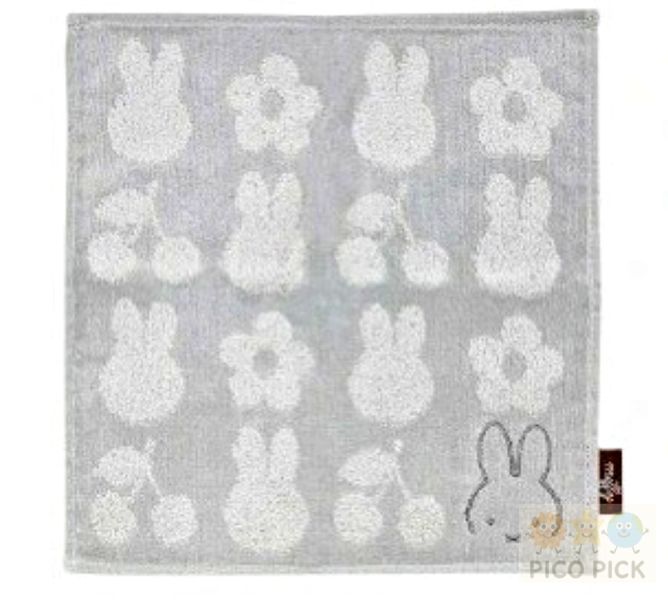 日本 日本製Miffy 米飛兔｜造型毛巾方巾｜三色可選（粉／米／灰） 