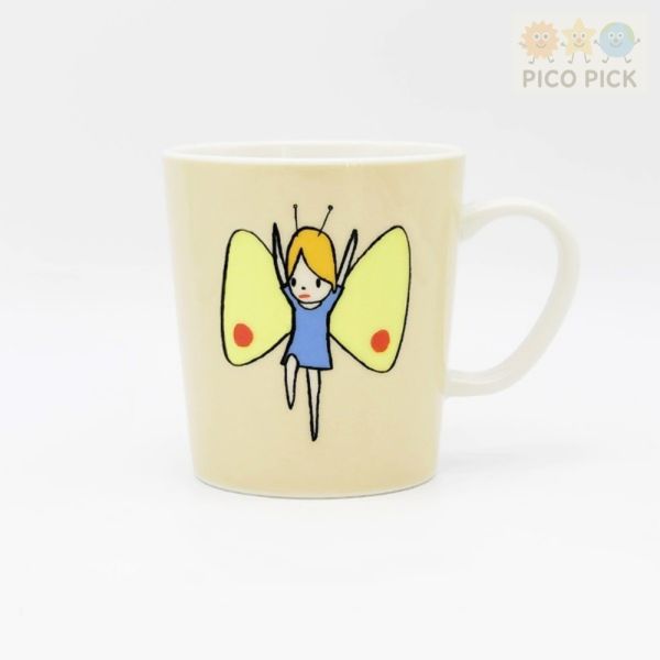 日本直送｜日本官方正版奈良美智 × ARABIA 蝴蝶女孩馬克杯 