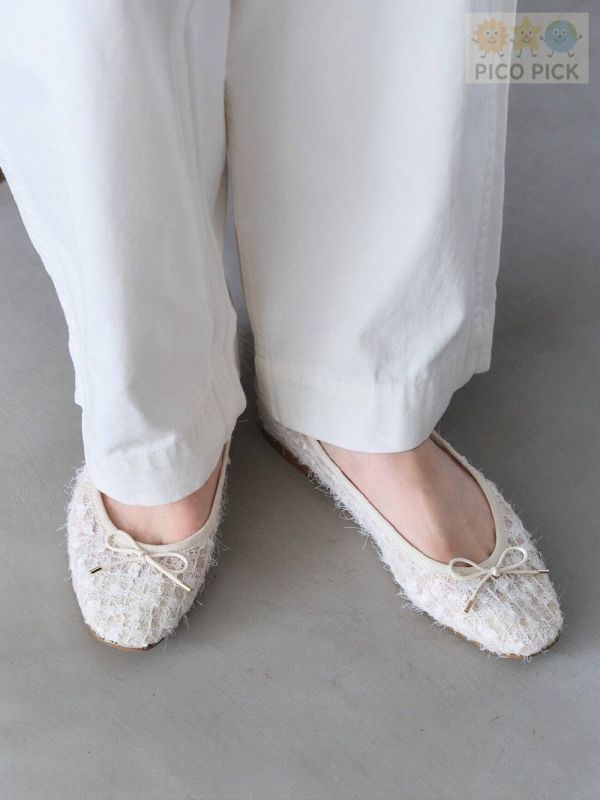 日本直送｜Le Talon 流蘇感亮片芭蕾平底鞋（3色可選） 