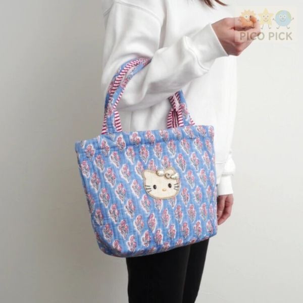 日本品牌聯名｜正版Hello Kitty × MAYGLOBE 印花手提包 