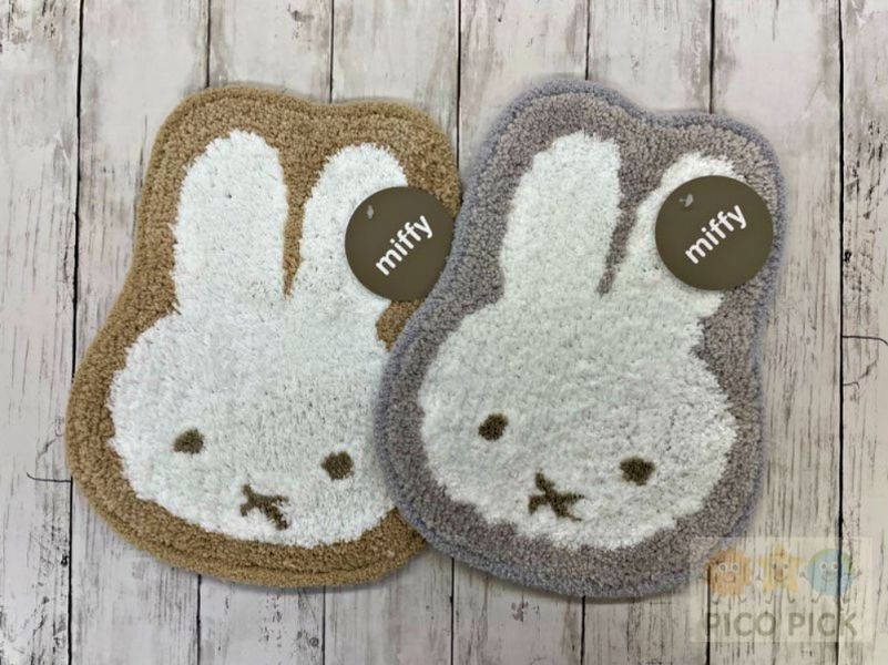 日本 Miffy 米飛兔｜造型地墊／腳踏墊｜棕色／灰色｜居家防滑 吸水柔軟 玄關腳踏墊 兒童房裝飾地毯 