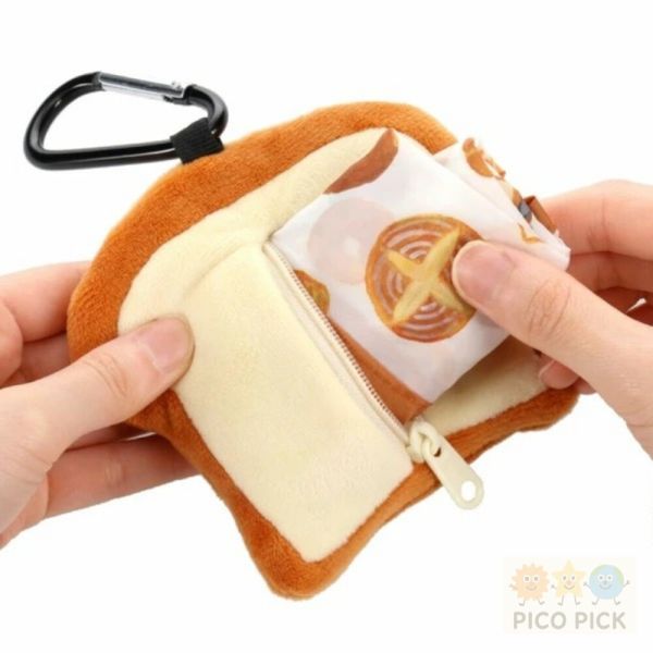 日本直送｜麵包小偷絨毛收納包造型環保袋/購物袋 麵包小偷