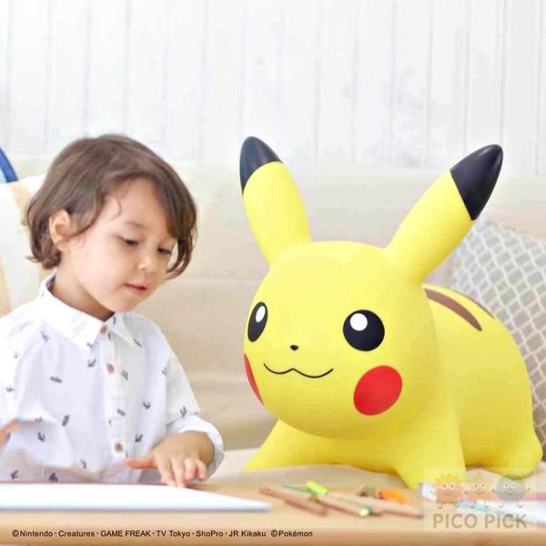 日本｜正版Pokémon 皮卡丘 充氣坐騎玩具｜大型皮卡丘充氣玩偶 兒童室內玩具 親子互動玩具 