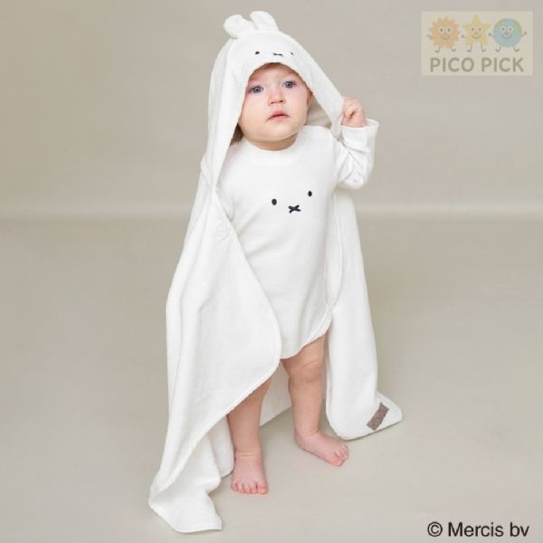 日本｜Branshes × 米飛兔 MIFFY / Boris 聯名連帽浴袍｜寶寶浴巾 披肩 哄睡毛毯 均碼 Branshes 米飛兔 浴袍、Boris 寶寶浴巾、米飛兔 披肩、日本嬰兒毛毯、日本童裝代購