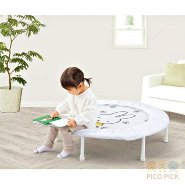 日本Miffy 米飛兔兒童彈跳床｜室內體能遊戲 小型蹦床 安全靜音款 