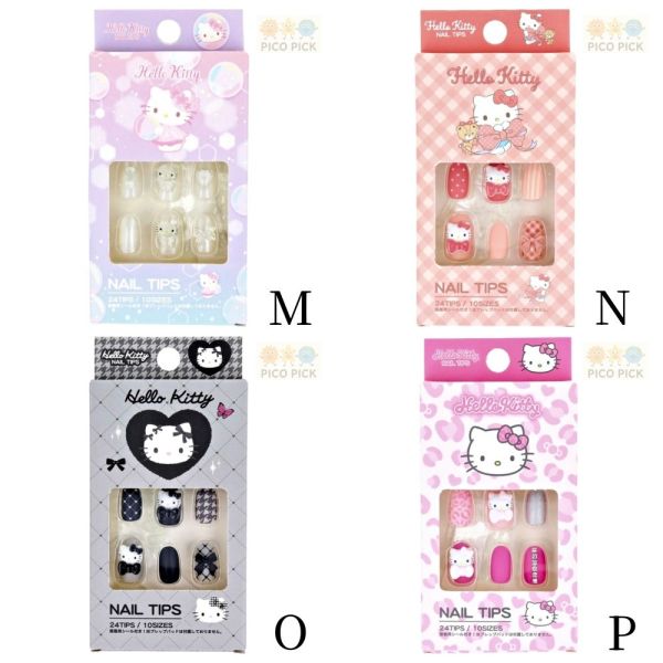 日本直送 Sanrio角色美甲貼片｜24片入 / 10尺寸｜指甲貼片 / 造型美甲｜Kitty指甲 