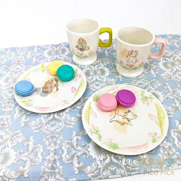 日本直送｜迪士尼 瑪麗貓 Marie /小姐與流氓 浮雕花朵系列 馬克杯 / 圓盤 下午茶餐具組 立體浮雕 