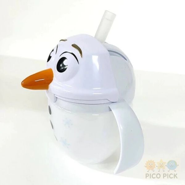 日本 直送 【Disney冰雪奇緣】雪寶造型吸管學習杯 207ml（9個月以上適用） 