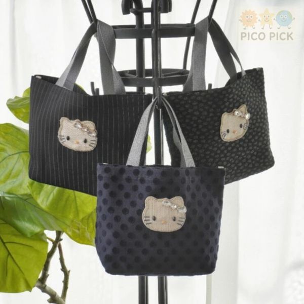 Hello Kitty × MAYGLOBE 刺繡珠飾迷你手提包（圓點/豹紋/條紋） 