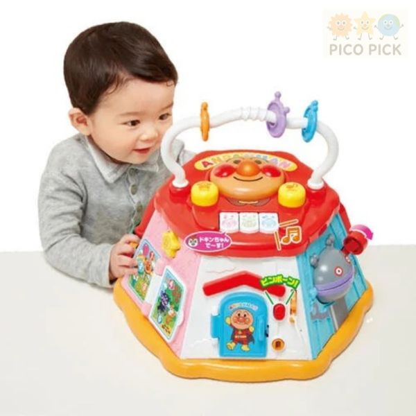 日本直送 【ANPANMAN 麵包超人】多功能育樂遊戲盒｜7面設計・26種發育遊戲｜適用8個月～3歲 