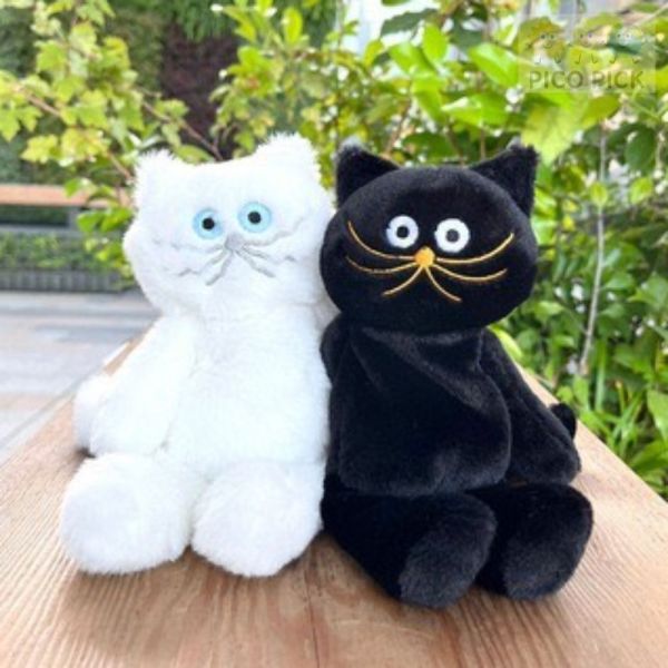 日本 空運來台日本插畫家umao動物造型絨毛玩偶（黑貓/白貓/狗/熊） 