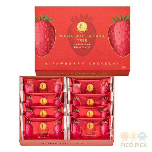 日本 Sugar Butter Sand Tree 濃莓草莓巧克力夾心餅（期間限定） 