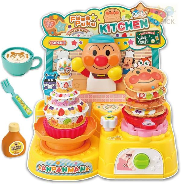 日本正版｜麵包超人 鬆餅廚房組DX｜生日蛋糕鬆餅玩具｜兒童角色扮演 