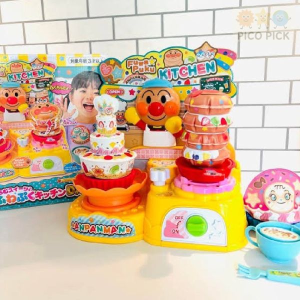 日本正版｜麵包超人 鬆餅廚房組DX｜生日蛋糕鬆餅玩具｜兒童角色扮演 