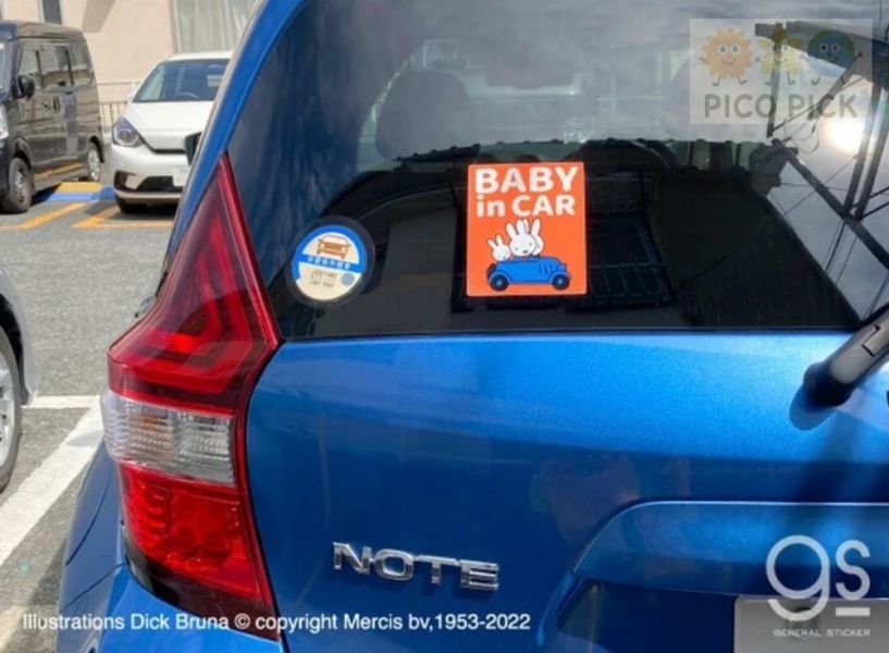 日本製｜Miffy 米飛 兔BABY in CAR 車用安全貼紙 