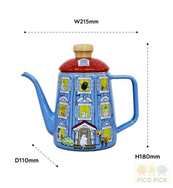 日本直送｜Moomin x 富士琺瑯｜嚕嚕米藍屋 琺瑯系列｜茶壺・手沖壺・保鮮盒・調理鍋・收納罐｜北歐風廚具・送禮首選 