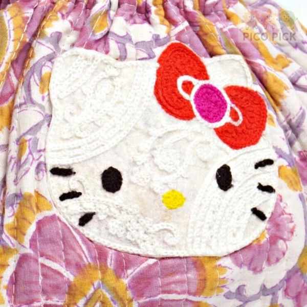 日本直送 Hello Kitty × MAYGLOBE 聯名手工印花束口包｜手提包｜托特包 
