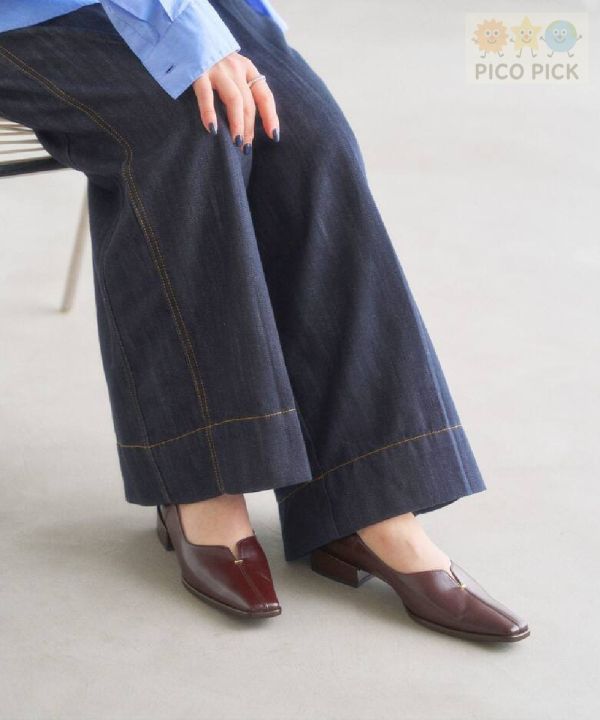 日本直送｜Le Talon 方頭金屬飾低跟鞋（3色可選） 