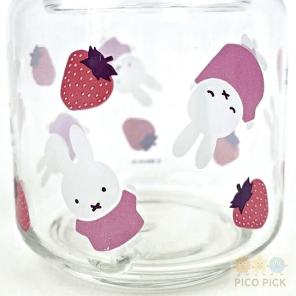日本 Miffy Strawberry & Chocolate 系列 玻璃收納罐｜米飛兔 草莓巧克力設計 零食罐 糖果罐 
