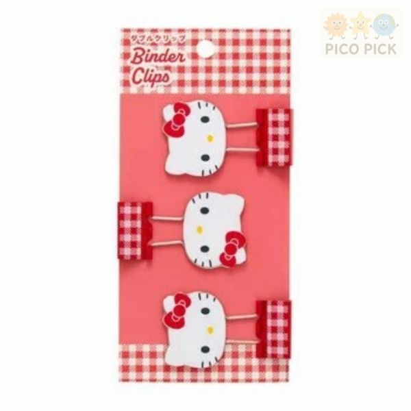 日本直送｜Sanrio角色造型資料夾夾子 3入組/kitty/Melody/大眼蛙多種角色可選 