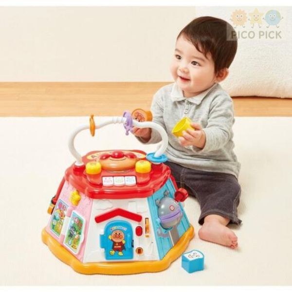 日本直送 【ANPANMAN 麵包超人】多功能育樂遊戲盒｜7面設計・26種發育遊戲｜適用8個月～3歲 