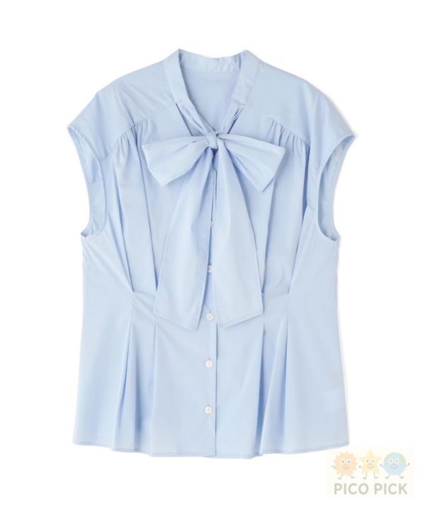 日本直送｜N. by NATURAL BEAUTY BASIC 夏季綁帶無袖襯衫｜領口蝴蝶結設計上衣 
