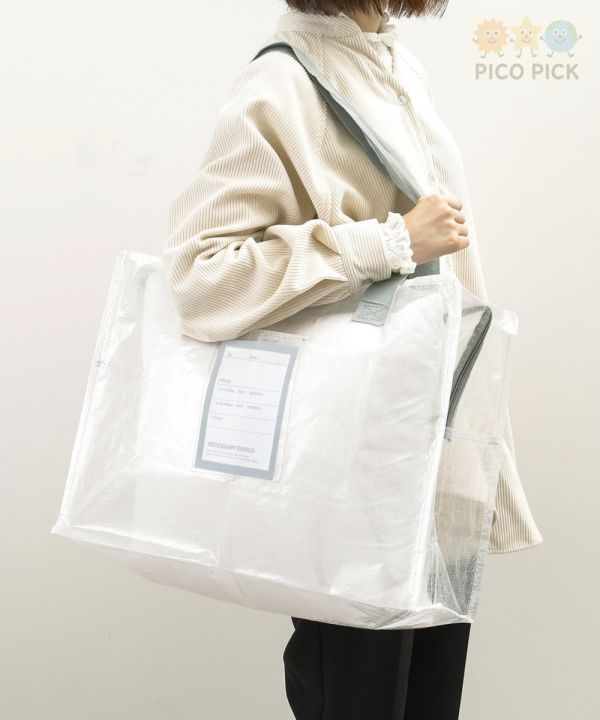 日本直送｜【行李袋/透明收納袋/衣物整理袋】3COINS 透明收納袋 L/LL 