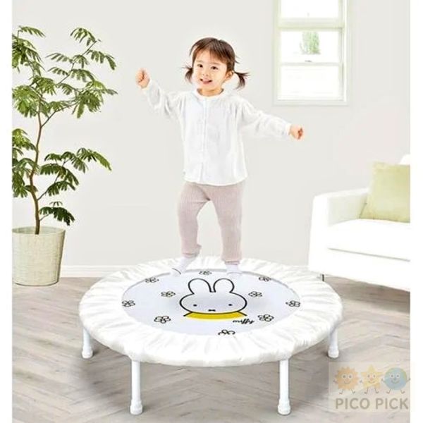 日本Miffy 米飛兔兒童彈跳床｜室內體能遊戲 小型蹦床 安全靜音款 