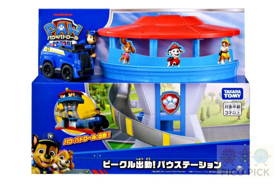 日本正版｜2025年9月最新上市｜汪汪隊立大功 變身總部滑道組｜Chase變身電梯＋滑道救援（附2隻Chase＋警車） 